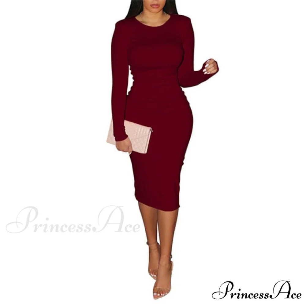 Sexy Club Elastic Elegant Pencil Dresses - Image 8