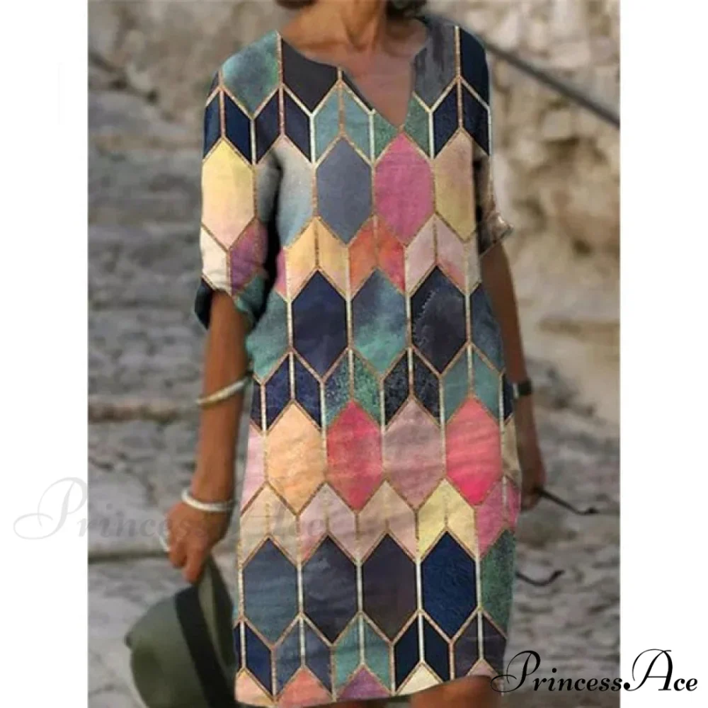 Casual Vintage All-match Plus Size Beach Dresses - Image 7