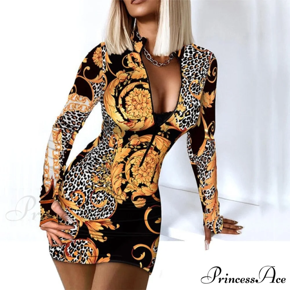 Long Sleeve Bodycon Party Dress - Image 4
