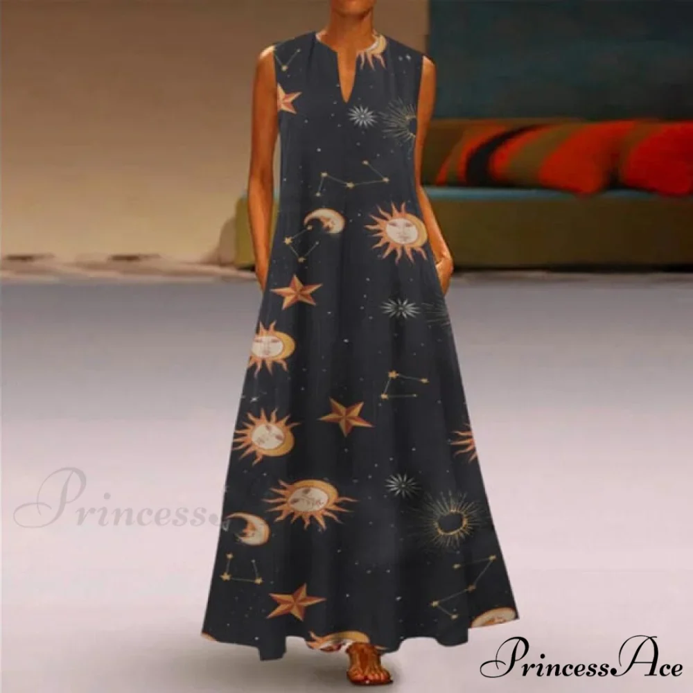 Floral Printed Maxi Long Dress - Image 11