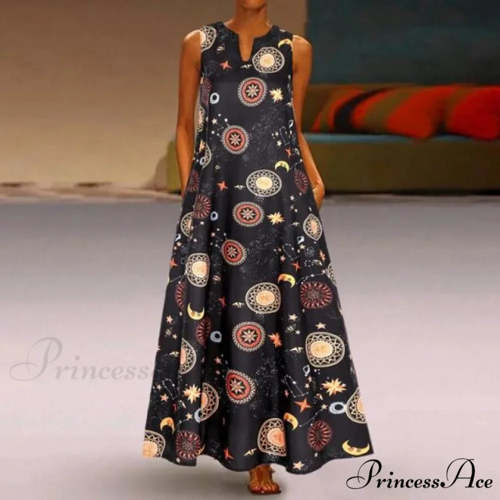 Floral Printed Maxi Long Dress - Image 12