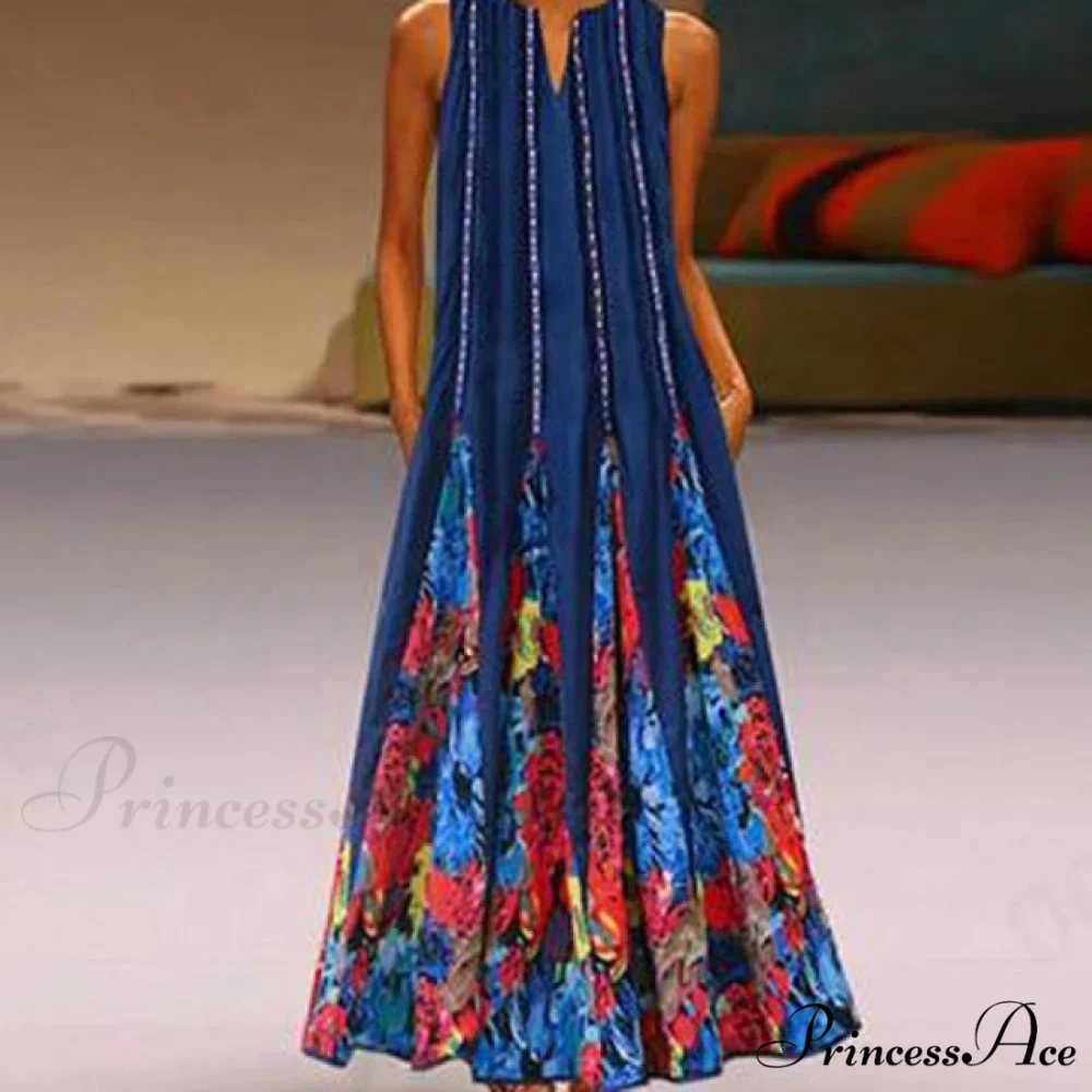 Floral Printed Maxi Long Dress - Image 13