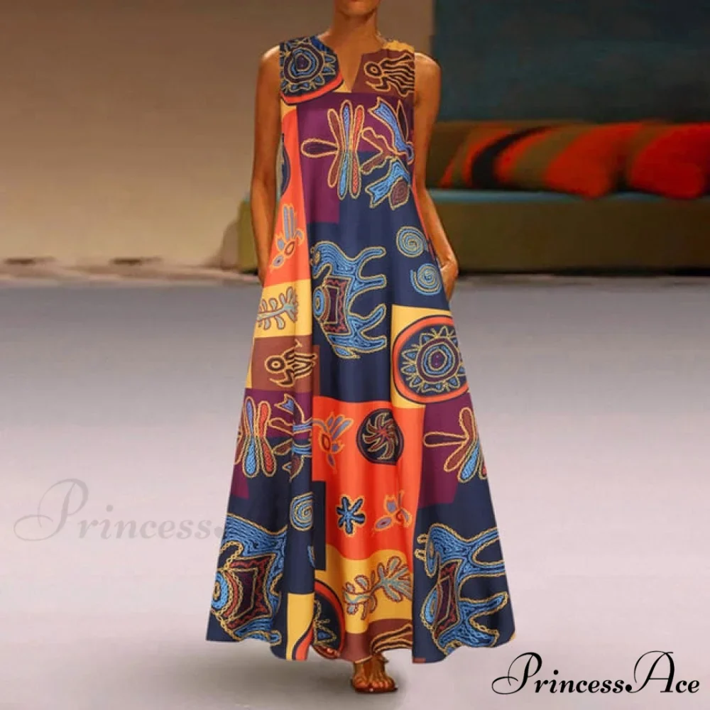 Floral Printed Maxi Long Dress - Image 14