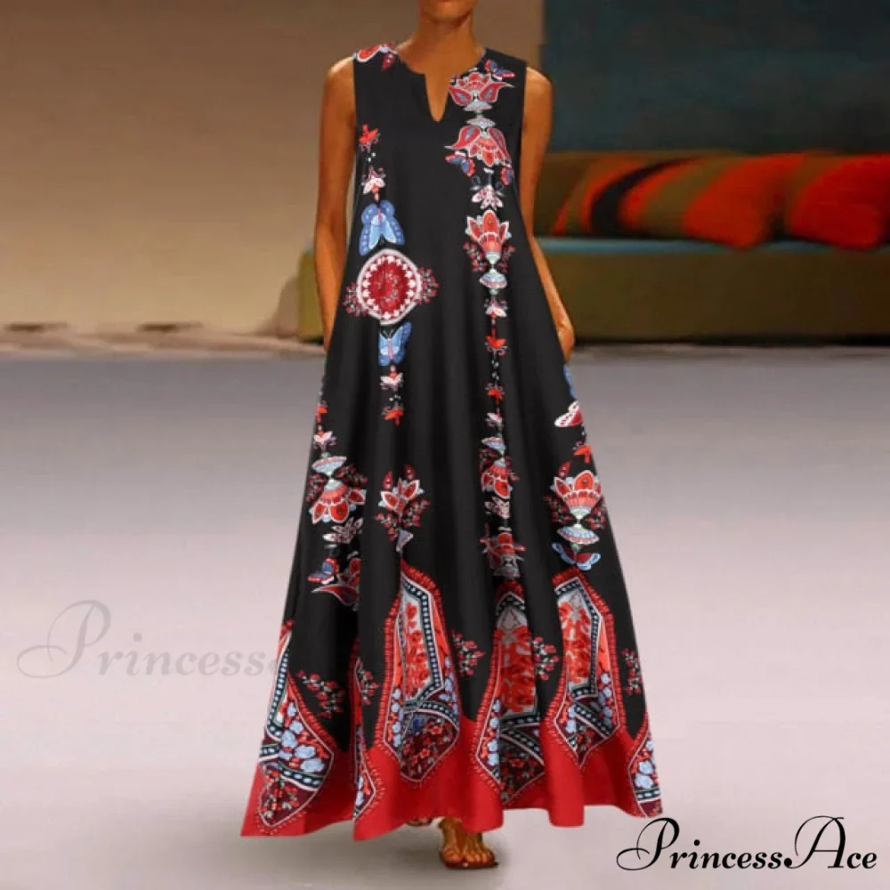 Floral Printed Maxi Long Dress - Image 16