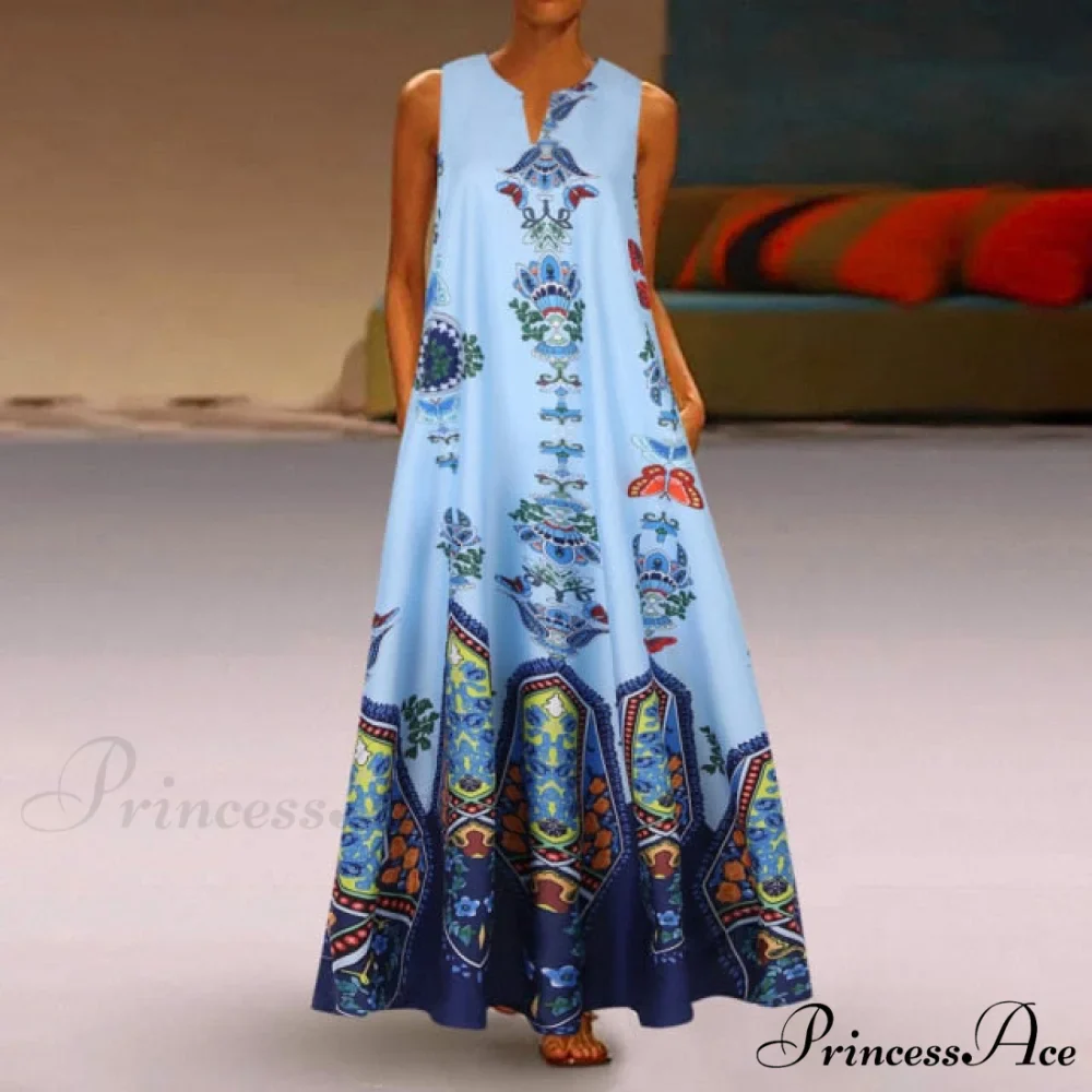 Floral Printed Maxi Long Dress - Image 17