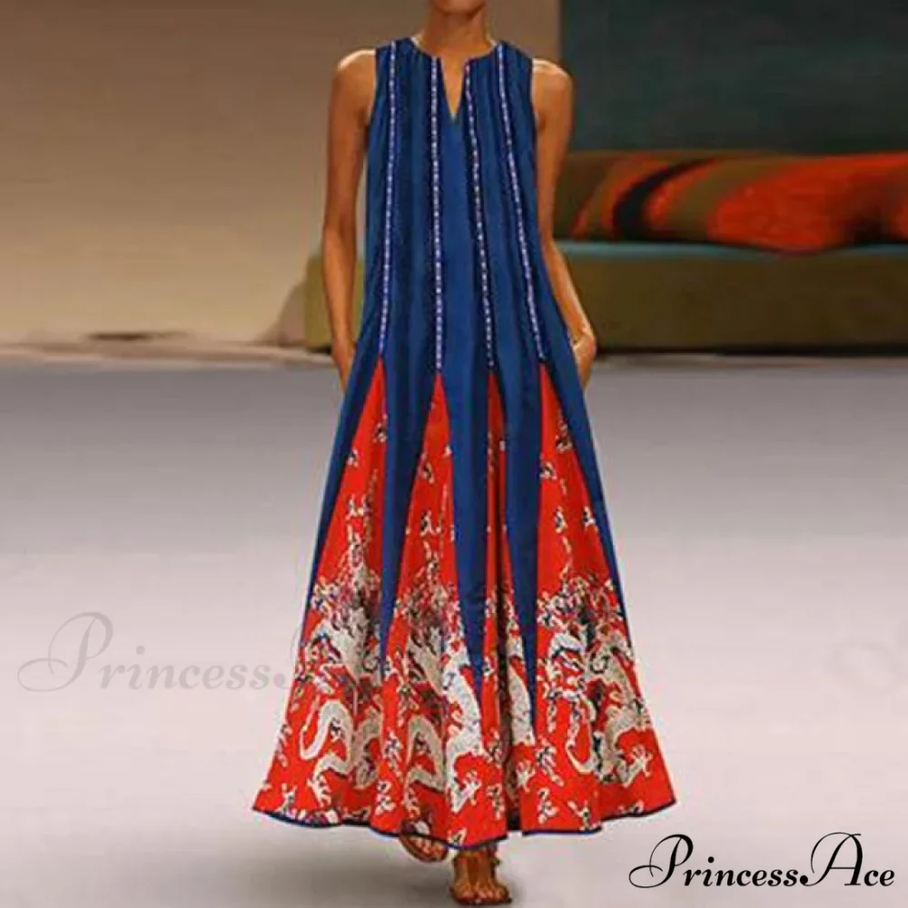 Floral Printed Maxi Long Dress - Image 3