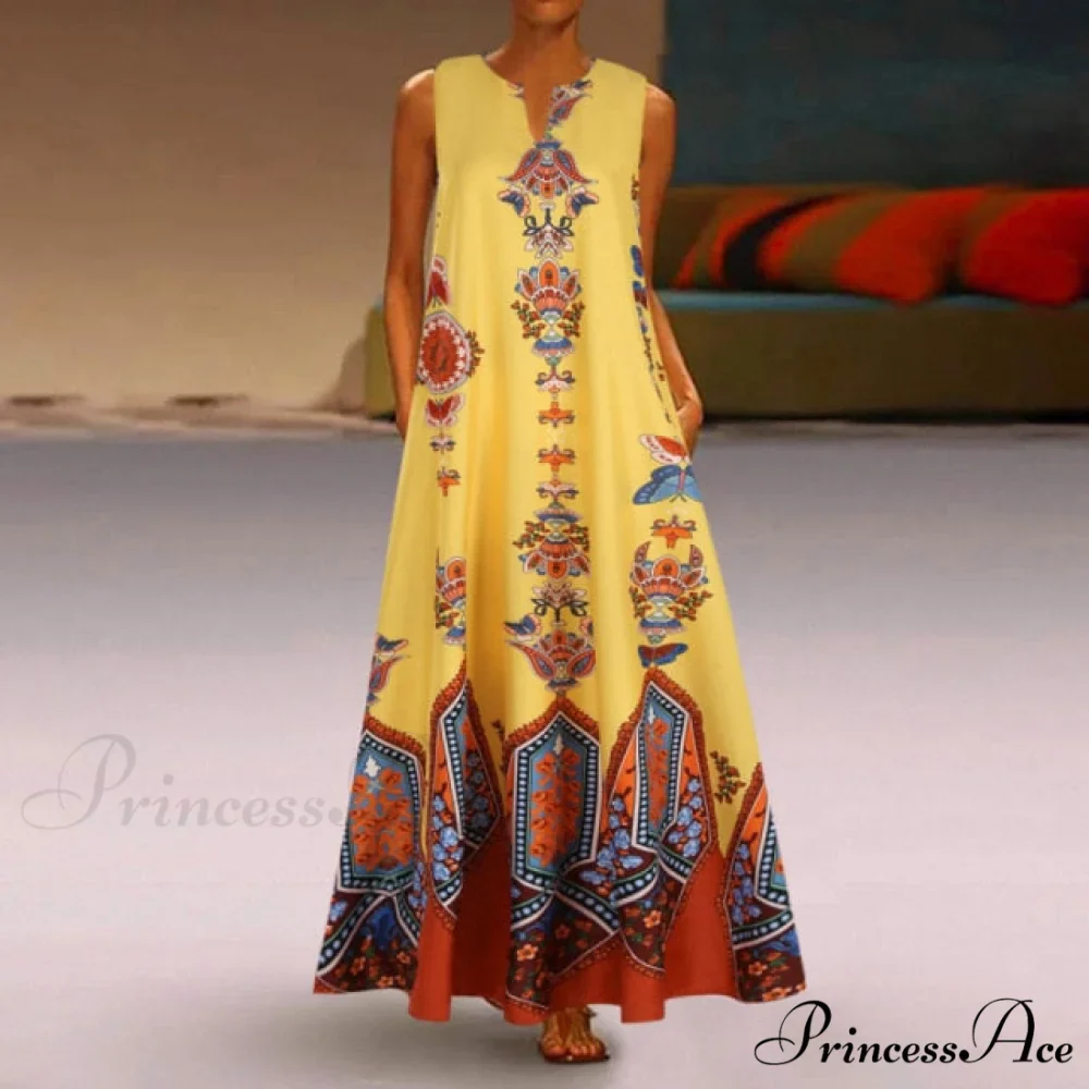 Floral Printed Maxi Long Dress - Image 5