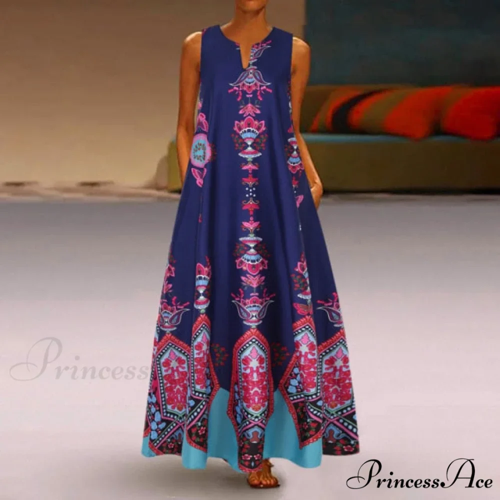 Floral Printed Maxi Long Dress - Image 6