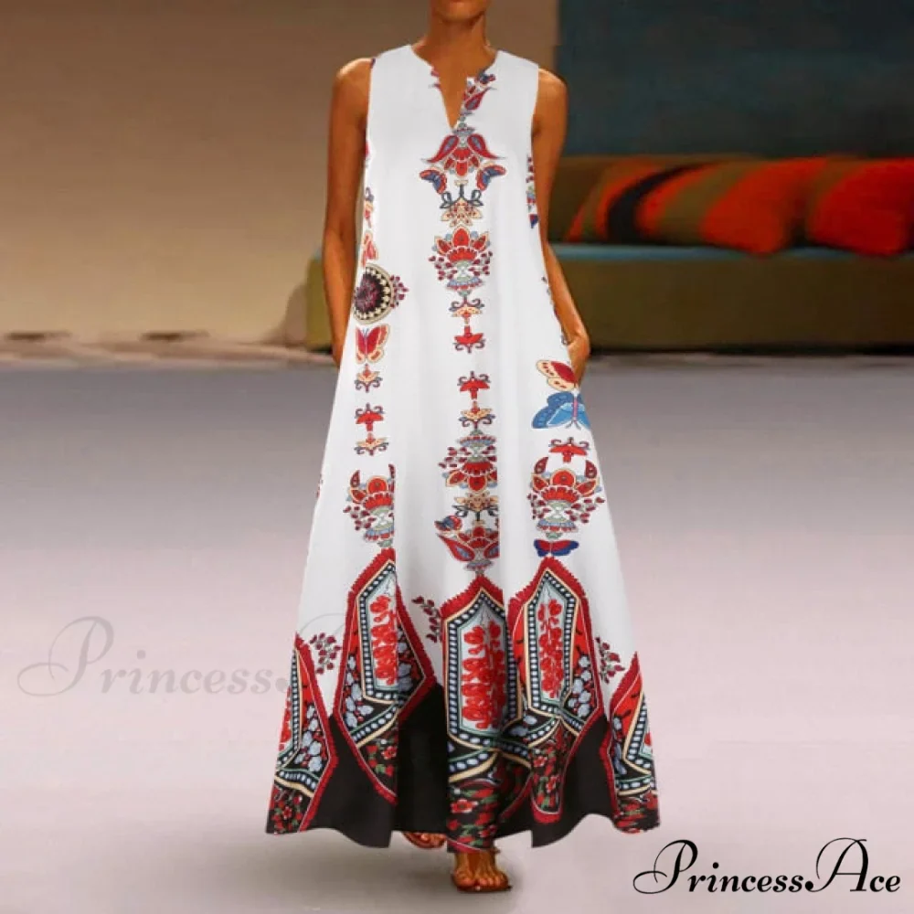 Floral Printed Maxi Long Dress - Image 7