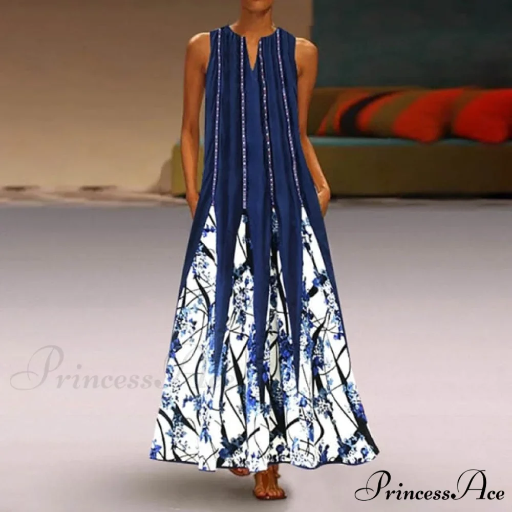 Floral Printed Maxi Long Dress - Image 8