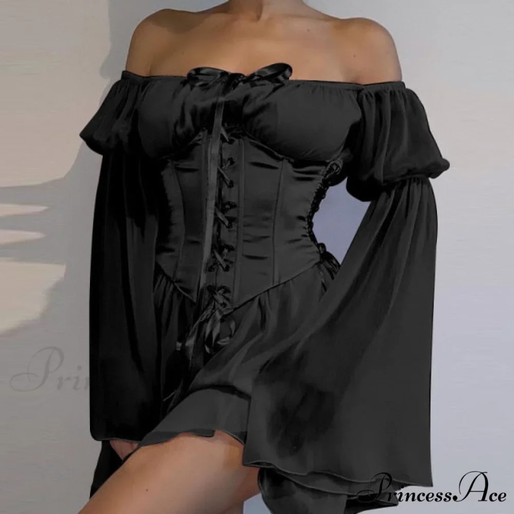 Vintage Flare Sleeve Party Bandage Mini Dress - Image 3