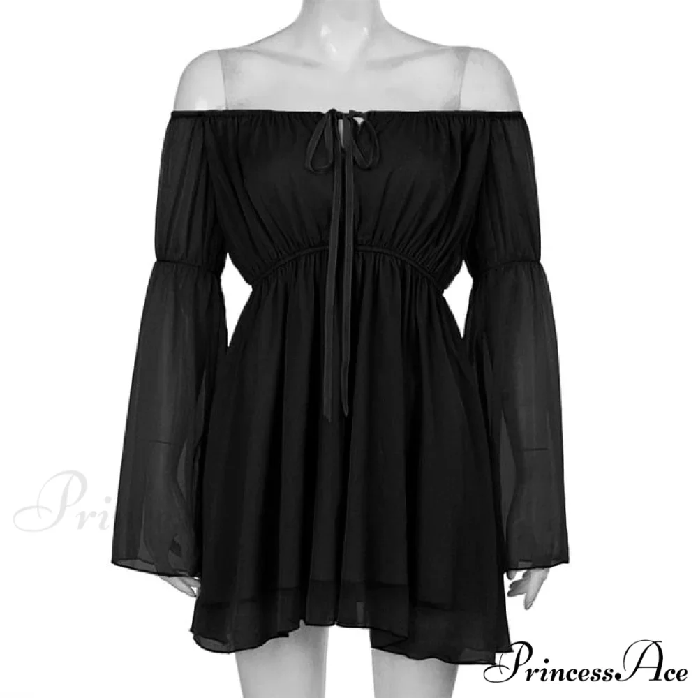 Vintage Flare Sleeve Party Bandage Mini Dress - Image 4