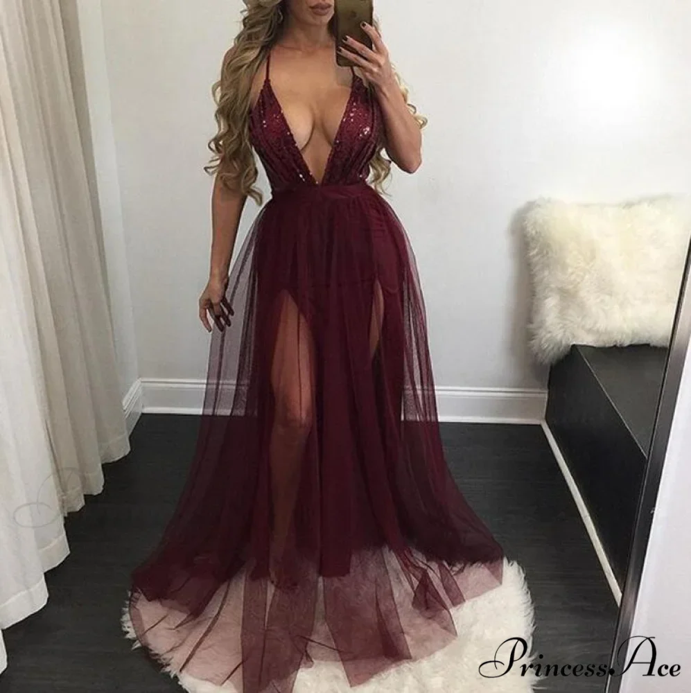 Long Maxi Cocktail Party Gown Bandage Blackless Dress - Image 4