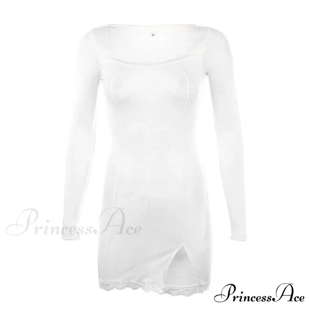 Sexy Lace Bandage Bodycon Short Mini Dress - Image 4