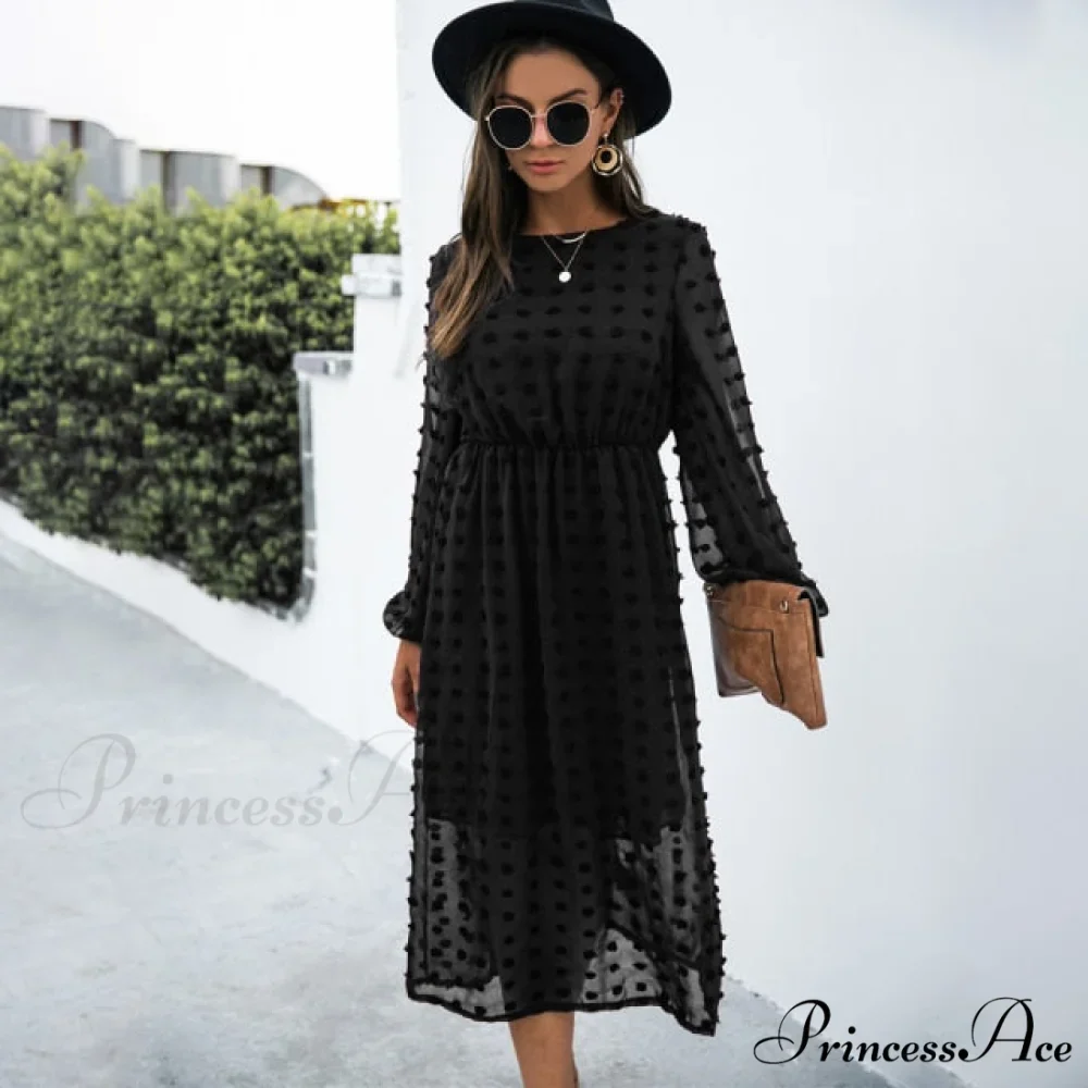 Elegant Casual Chiffon Party Vintage Midi Dresses - Image 10