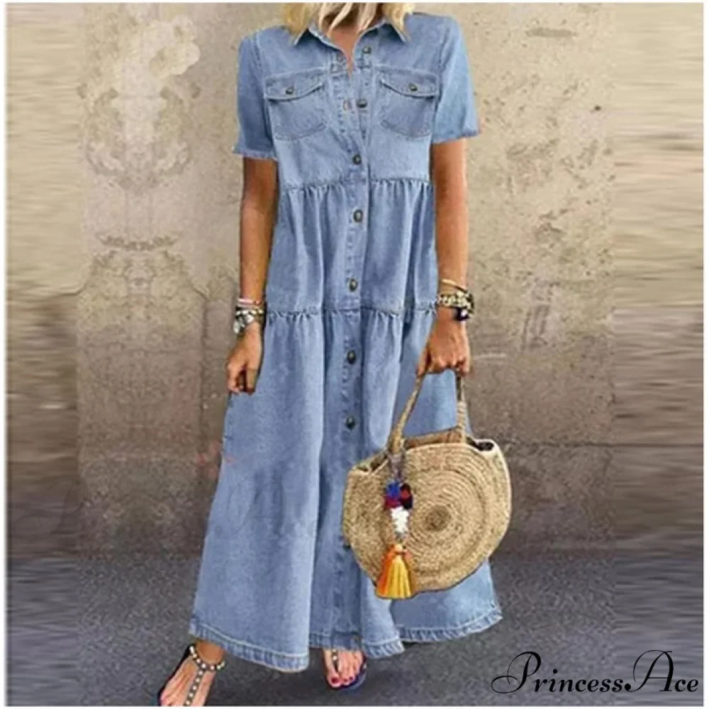 Fashion Casual Splicing Cardigan Vintage Long Dress - Image 4
