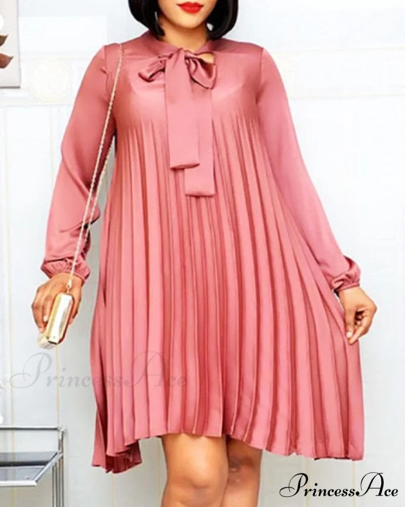 Long Lantern Sleeves Knee Length Fashion Dresses - Image 2