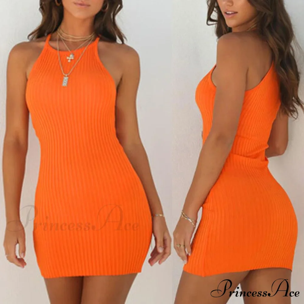 Ladies Sexy Sleeveless Slim Fit Mini Short Dress - Image 3