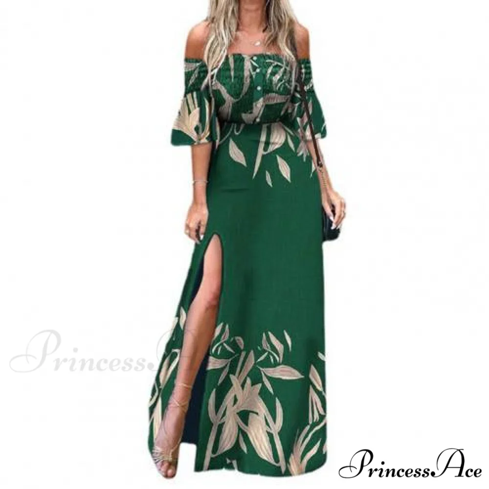 Elegant High Split Ruched Buttons Dress - Image 4