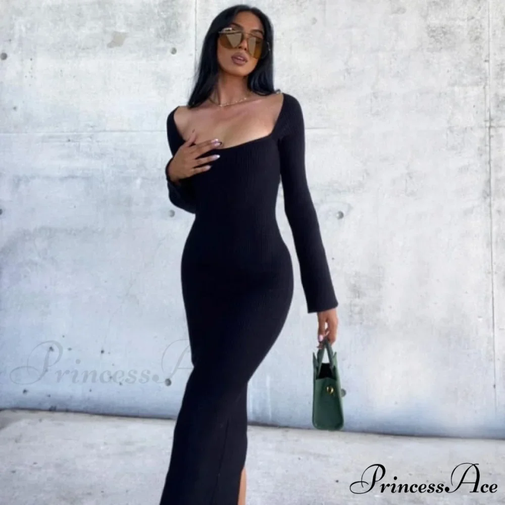 Female Warm Thick Party Long Dresses - Image 2