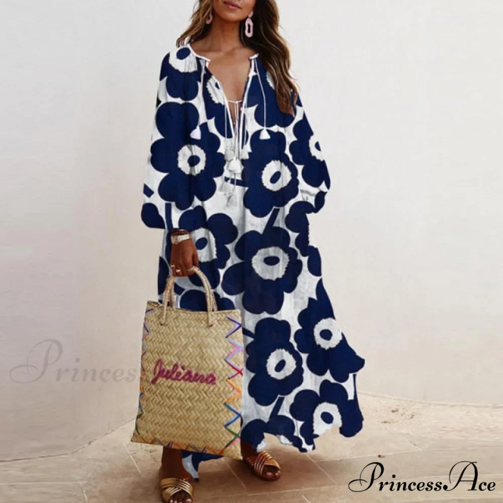 Autumn Vintage Long Lantern Sleeve Ladies Dresses - Image 13