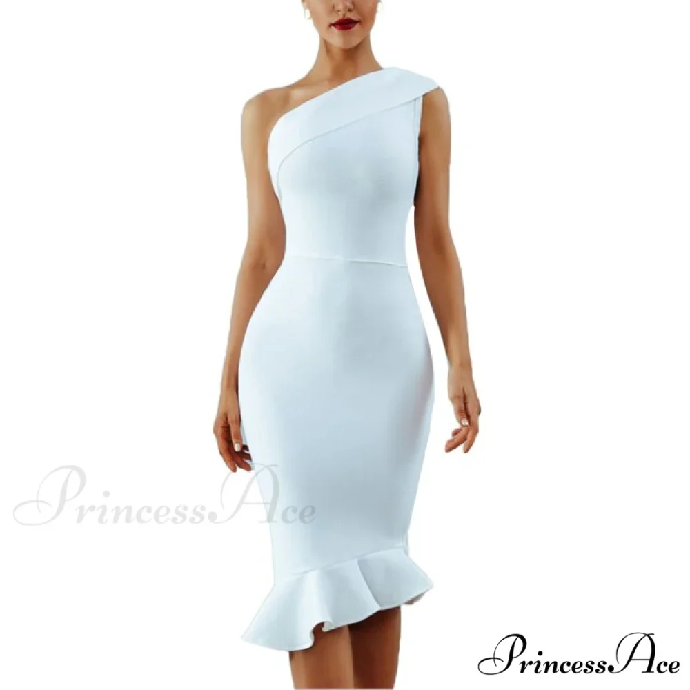 Sexy Shiny Glitter Off Shoulder Ruffles Slit Midi Dress - Image 6