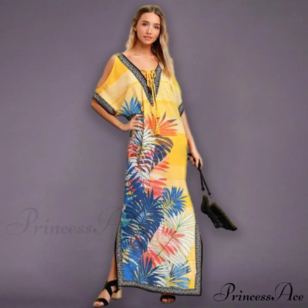 Quick-drying Bohemian Printed Loose Beach Dress - Image 5