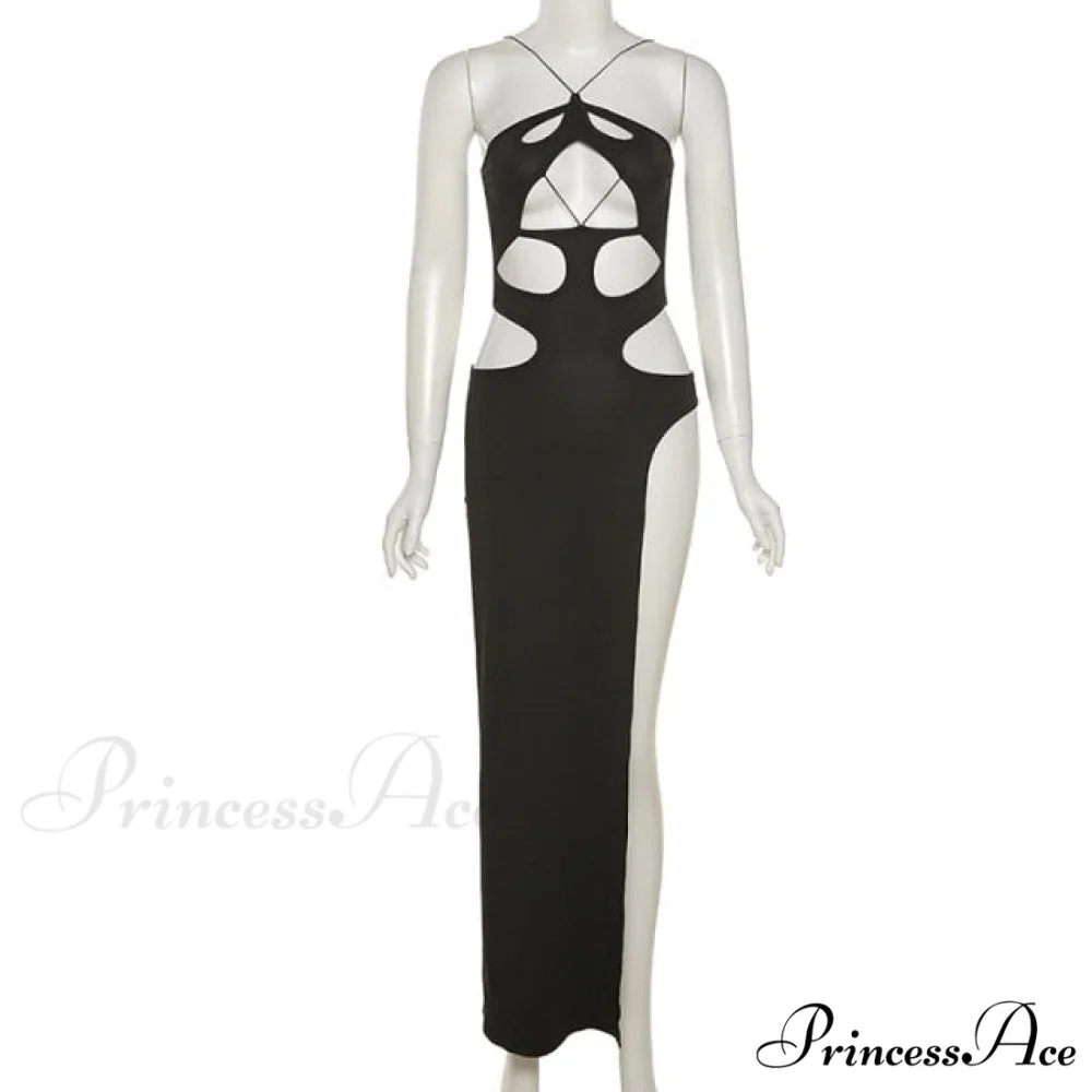 Solid Sexy Irregular Beach Vacation Long Dresses - Image 3