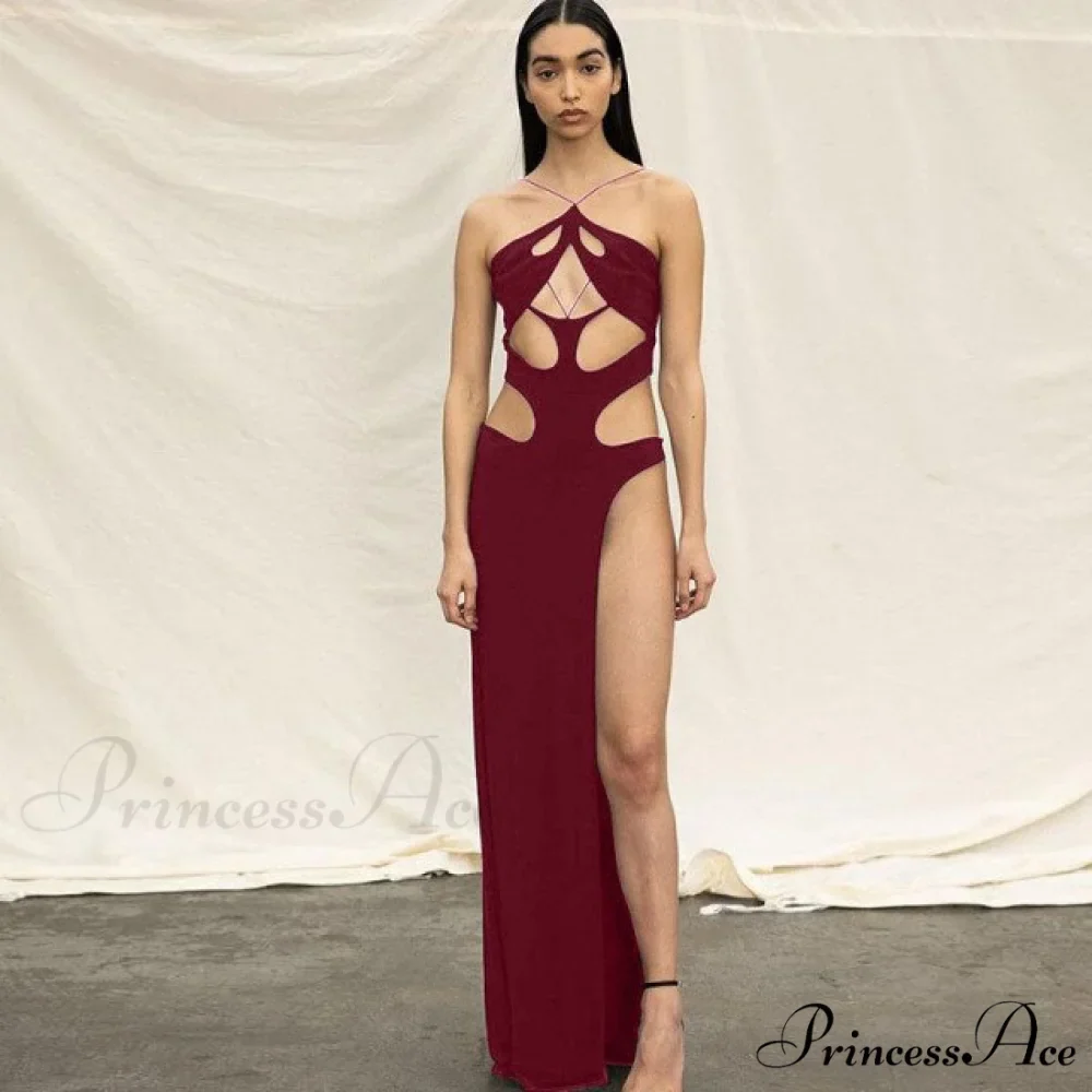 Solid Sexy Irregular Beach Vacation Long Dresses - Image 4