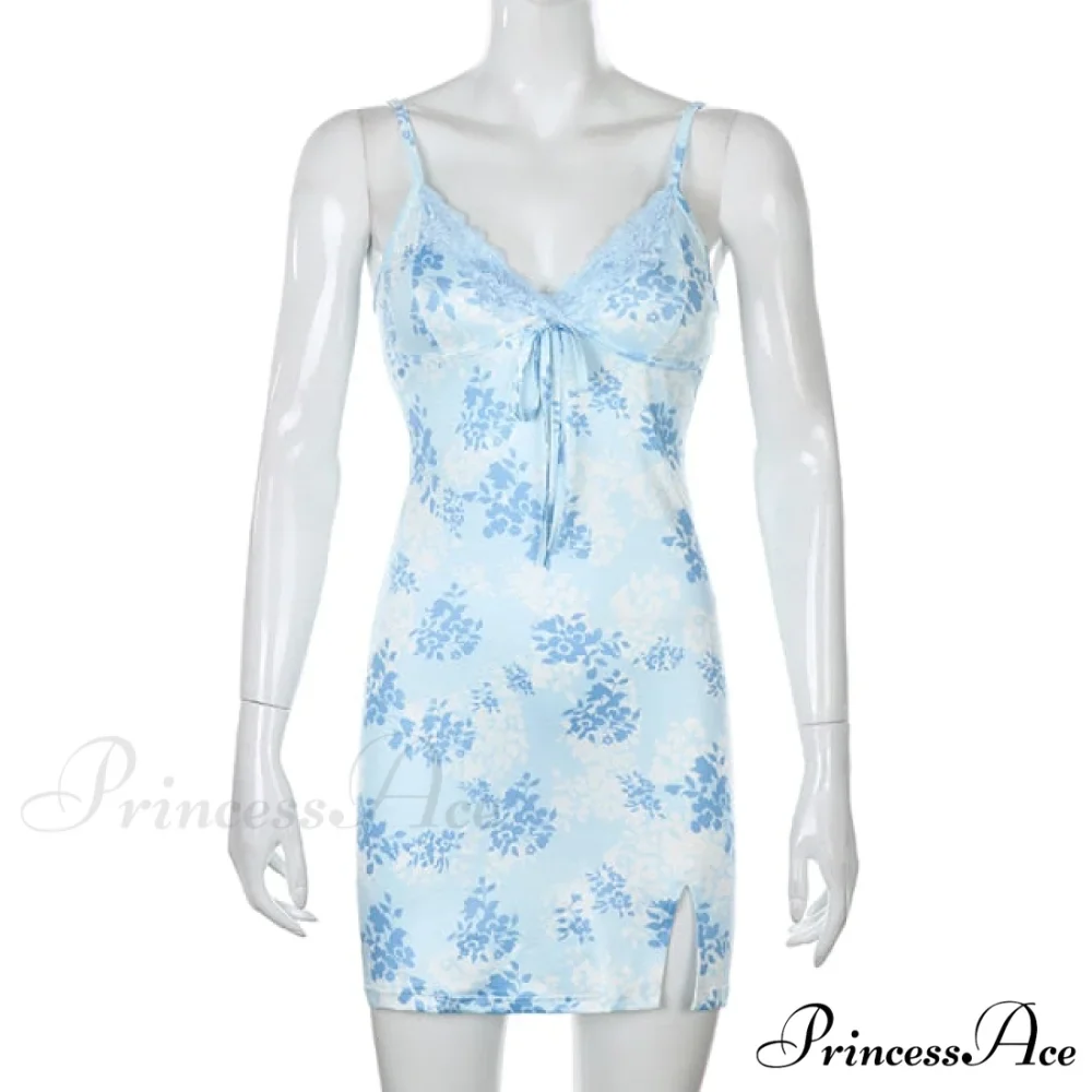 Sweetown Patchwork Lace Edge Cute Dress - Image 5
