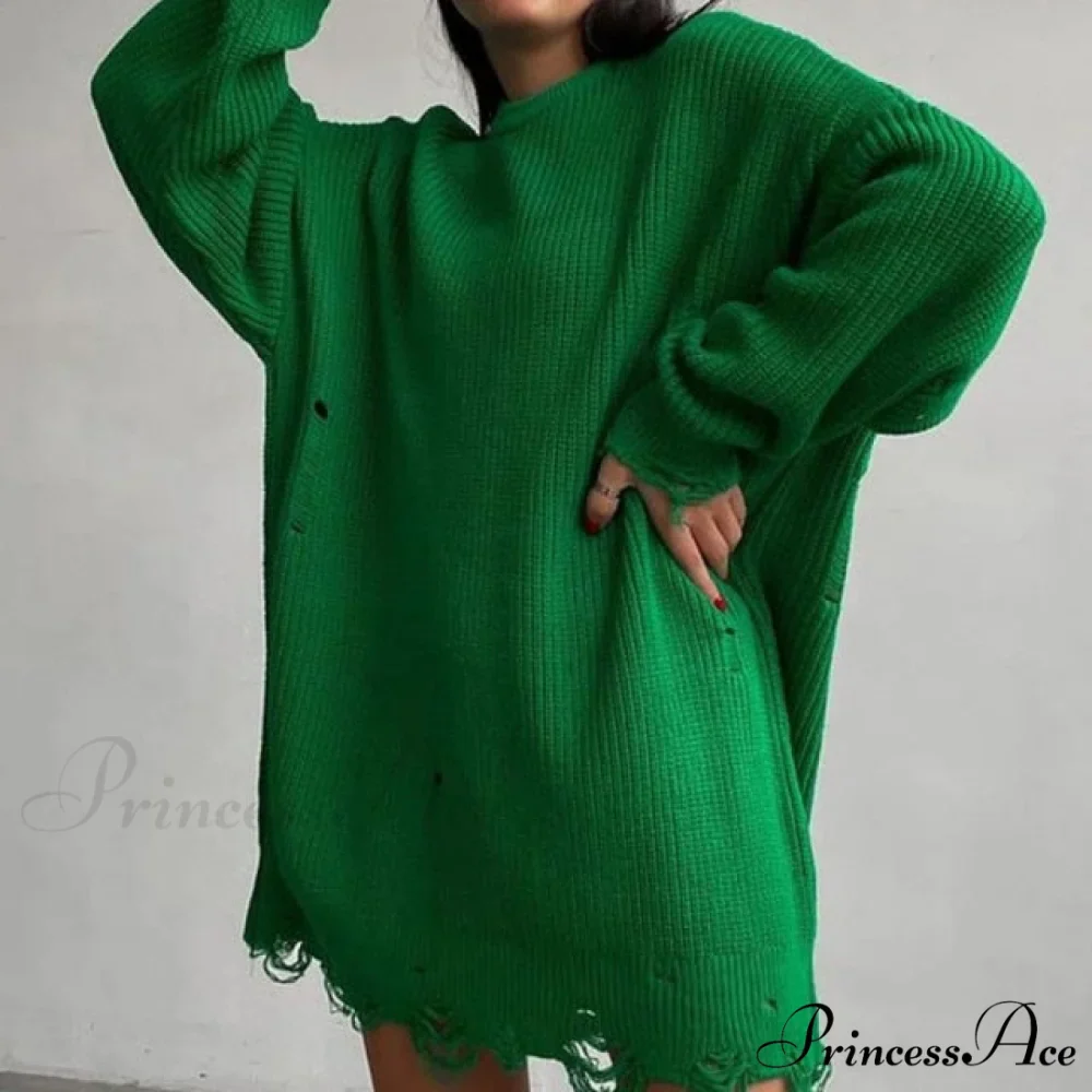 Female Casual Loose Sexy Club Sweater Dresses - Image 2