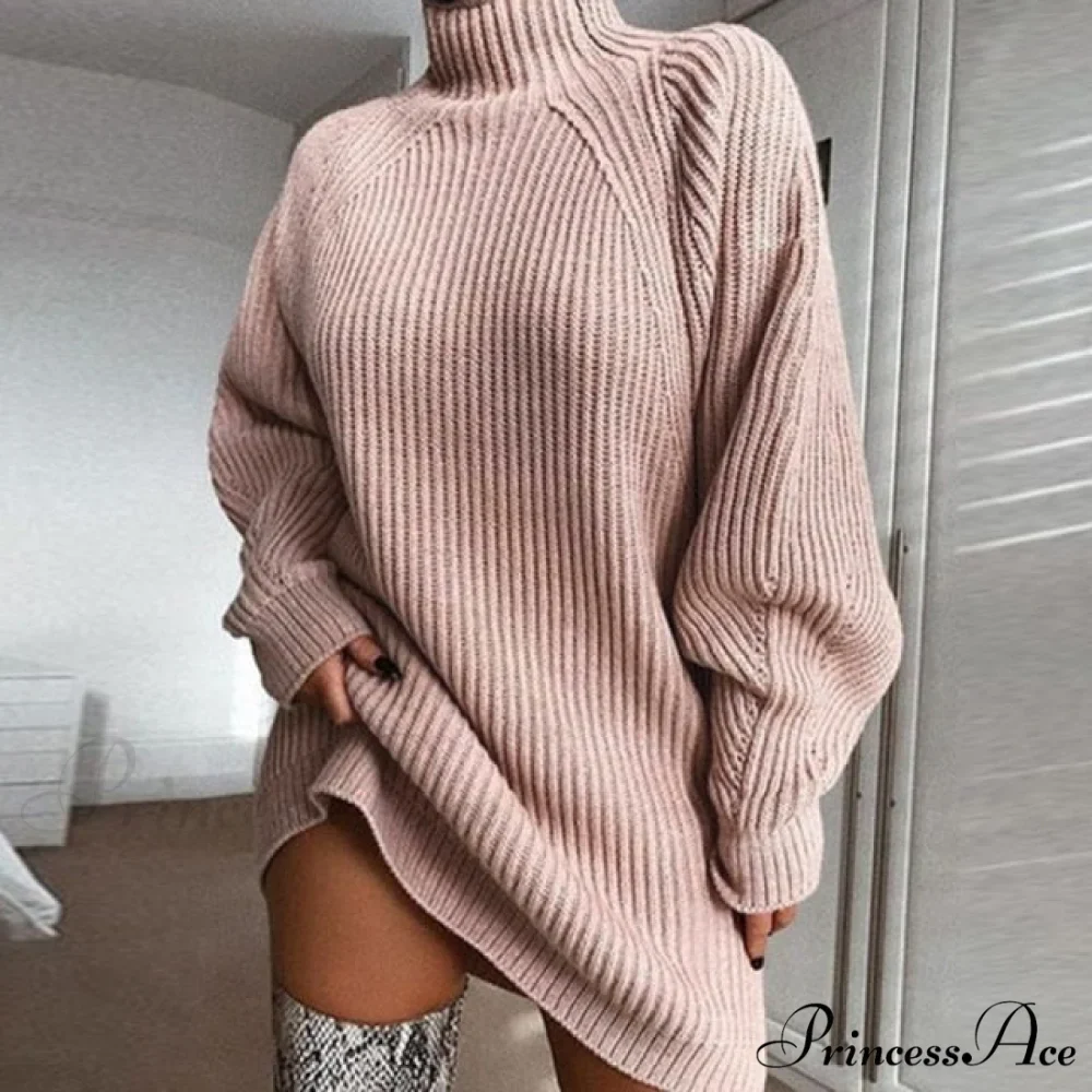 Female Casual Loose Sexy Club Sweater Dresses - Image 5