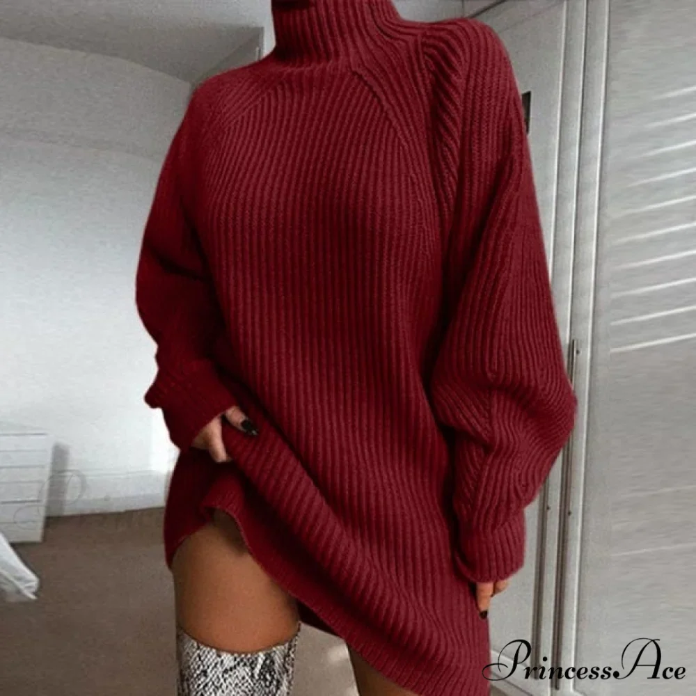 Female Casual Loose Sexy Club Sweater Dresses - Image 6