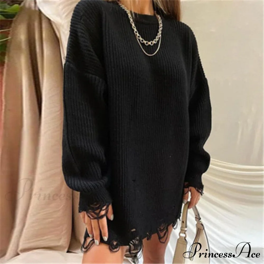 Female Casual Loose Sexy Club Sweater Dresses - Image 7