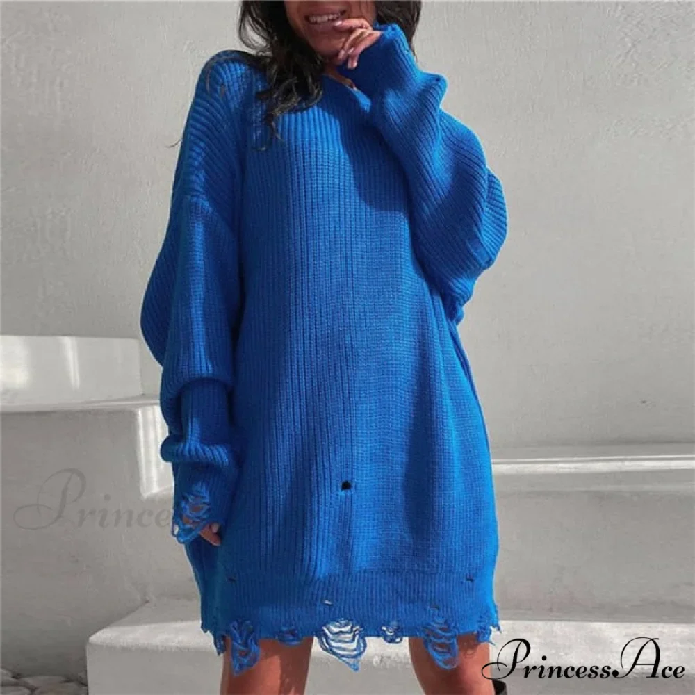 Female Casual Loose Sexy Club Sweater Dresses - Image 8