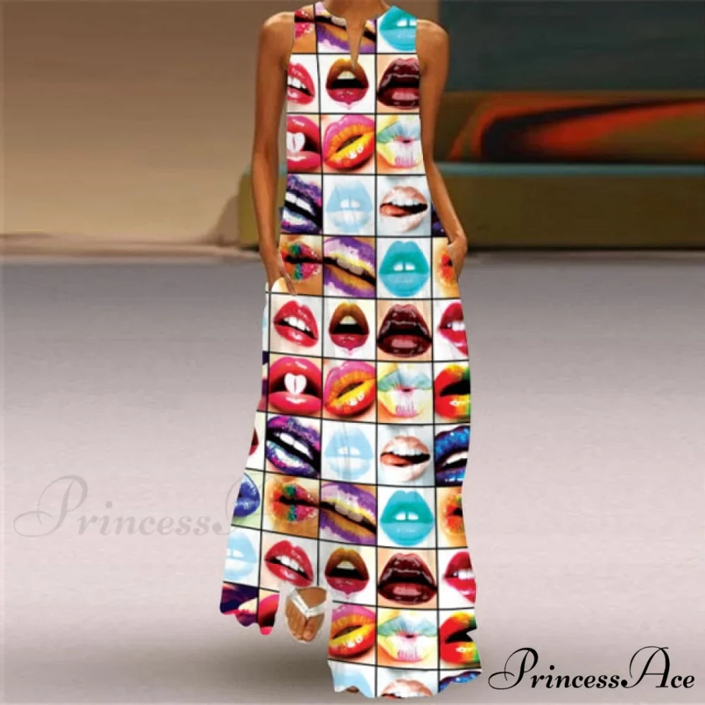 V-Neck Printed Emerald Flower Dress - Image 11