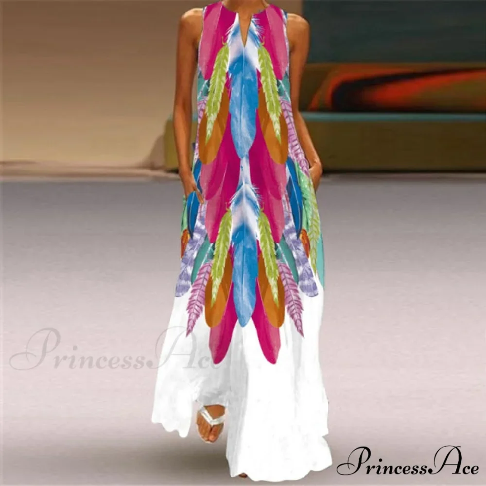 V-Neck Printed Emerald Flower Dress - Image 17
