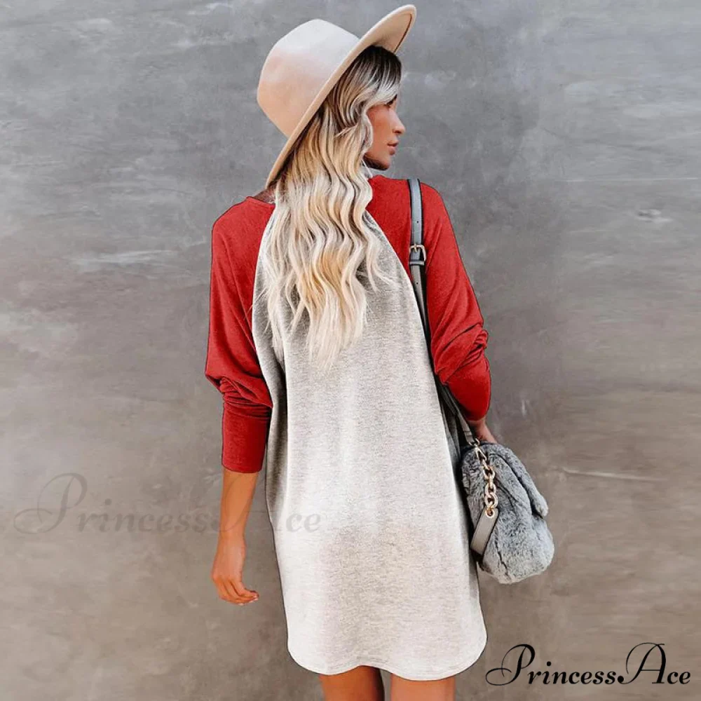 Elegant V Neck Long Sleeve Dress - Image 4
