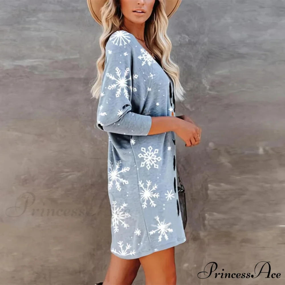 Elegant V Neck Long Sleeve Dress - Image 7
