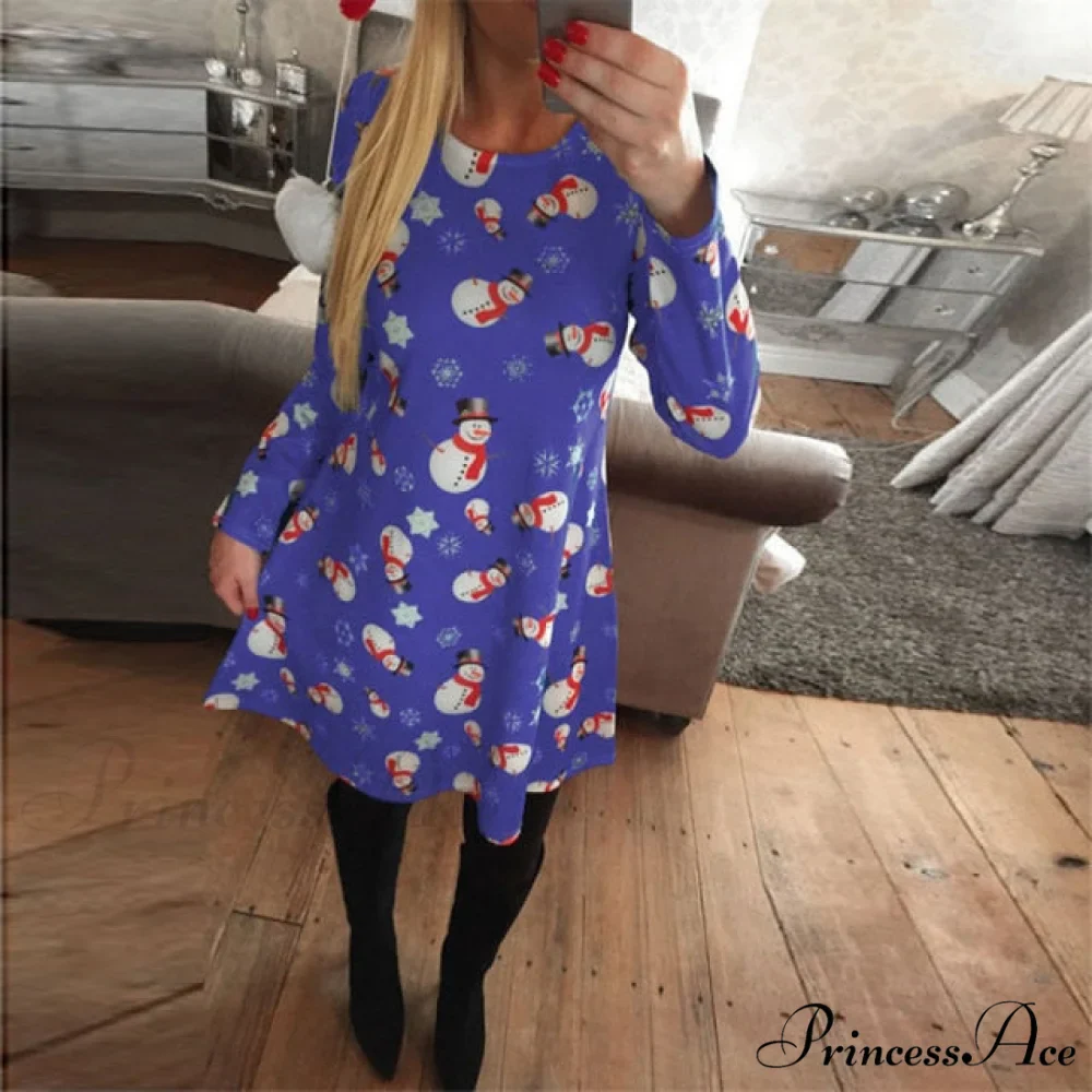 Long Sleeve Cute Christmas Dresses - Image 2