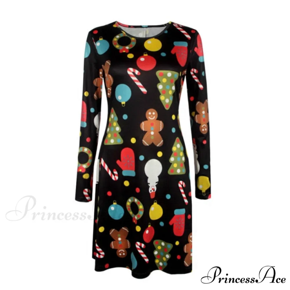 Long Sleeve Cute Christmas Dresses - Image 3