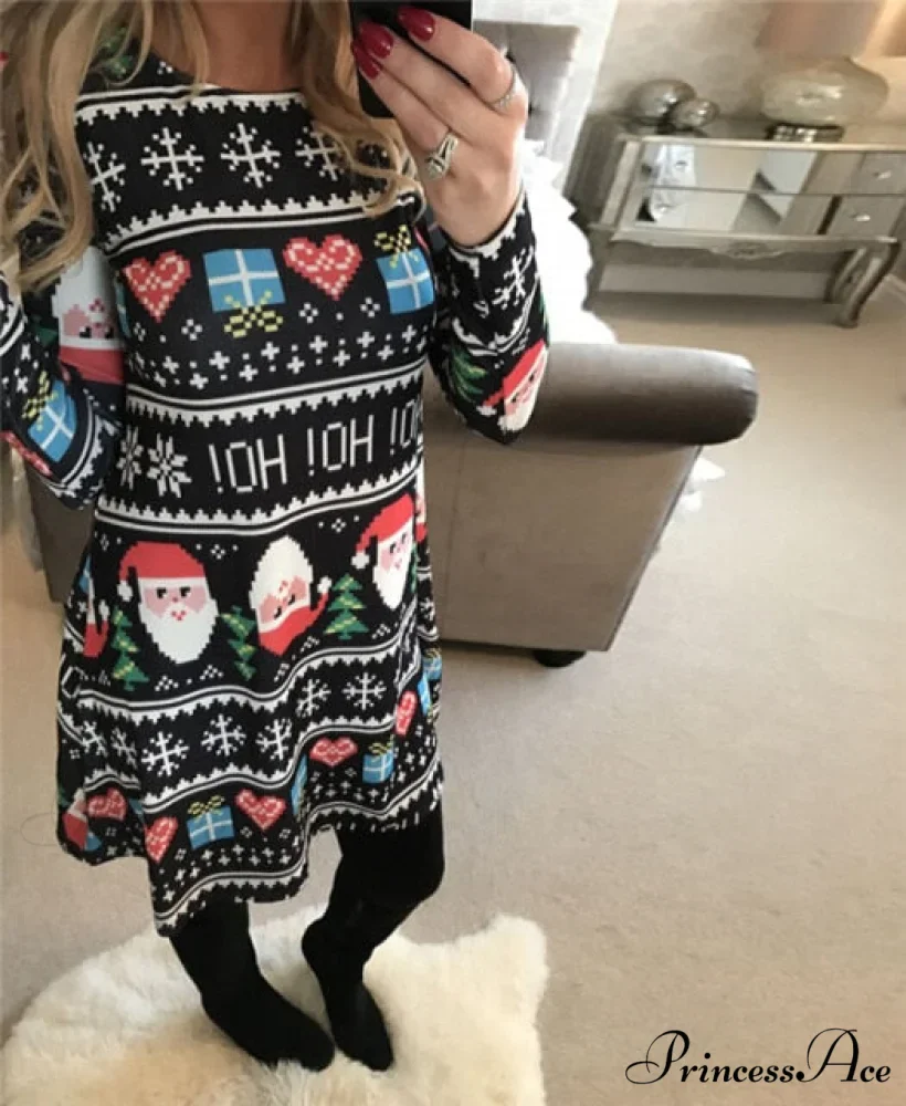 Long Sleeve Cute Christmas Dresses - Image 6