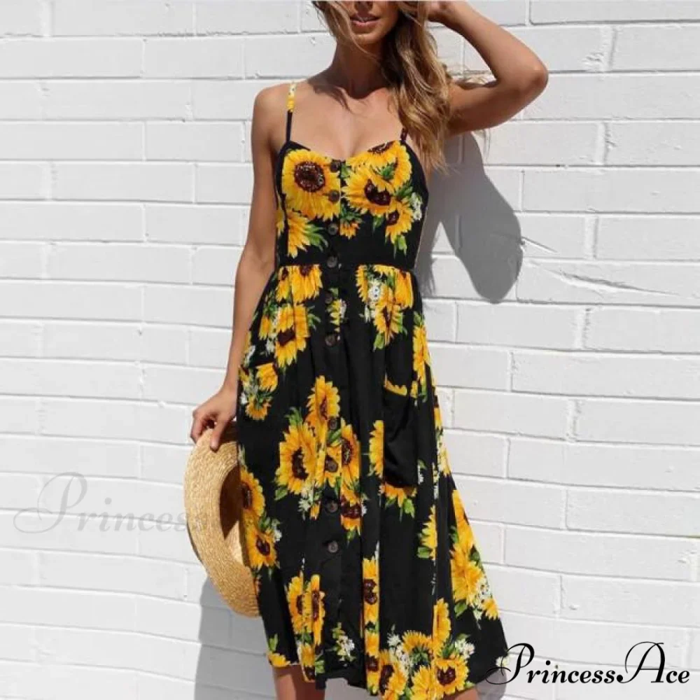 Casual Print Beach Dress - Image 10