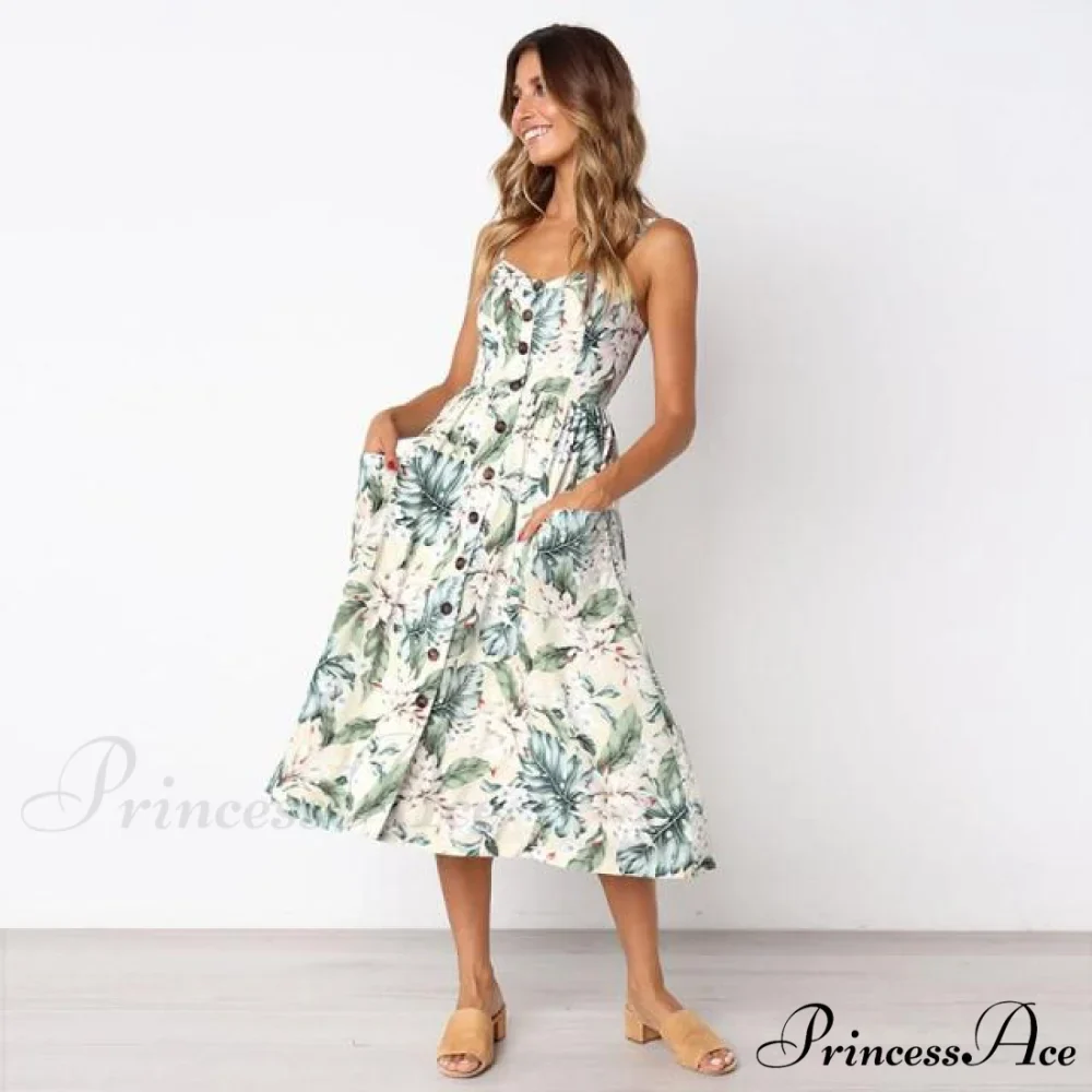 Casual Print Beach Dress - Image 12