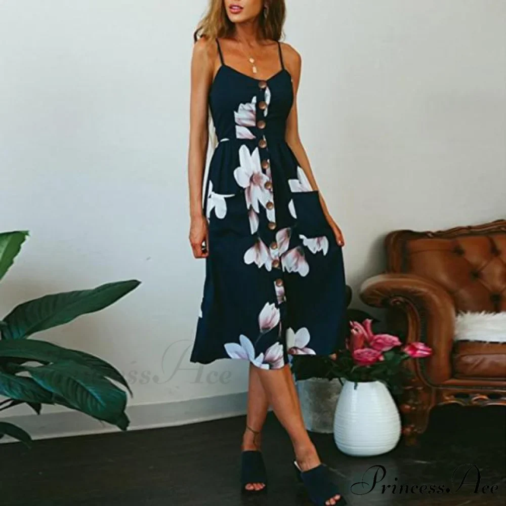 Casual Print Beach Dress - Image 16