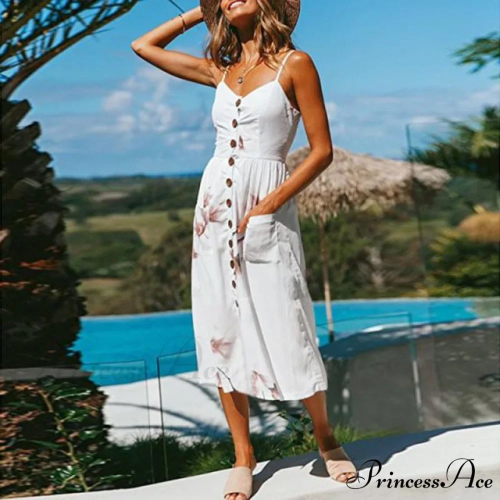 Casual Print Beach Dress - Image 7