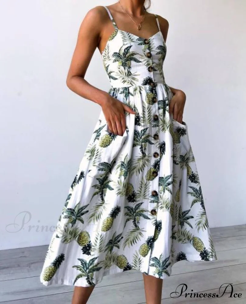 Casual Print Beach Dress - Image 8