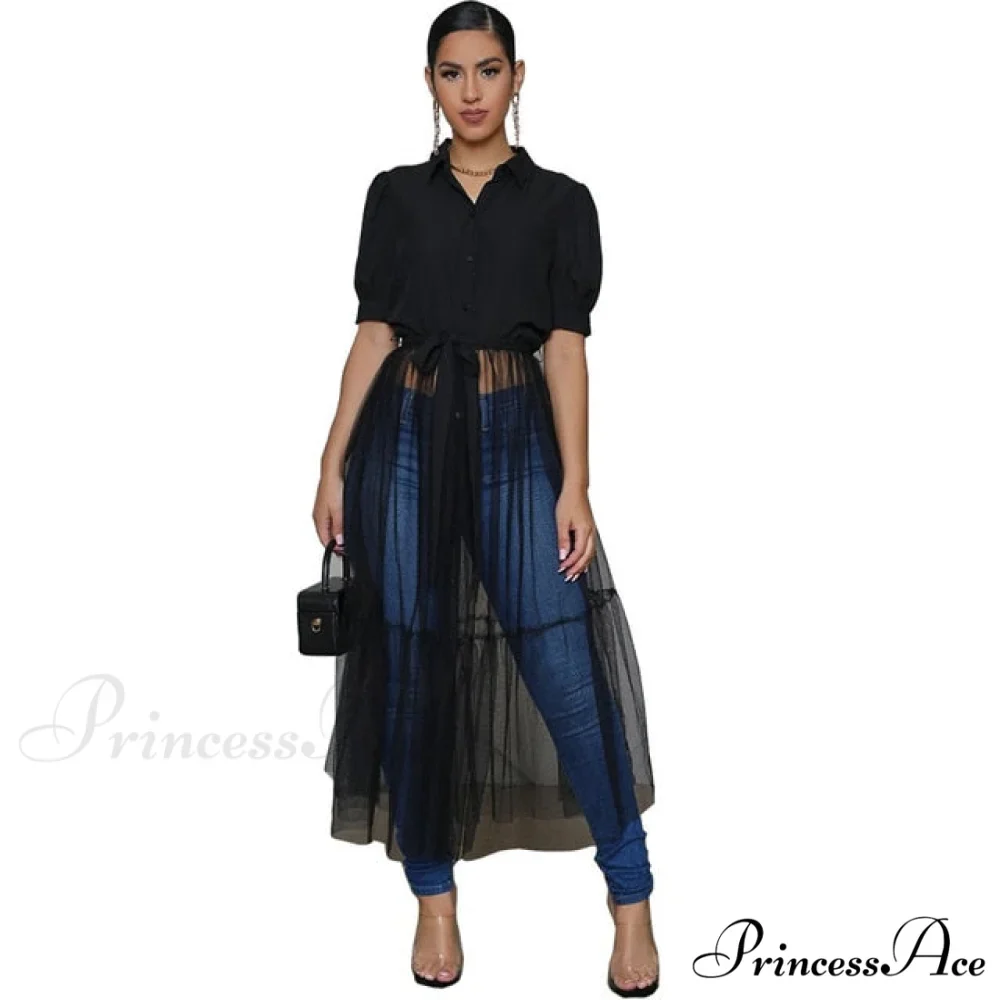 Ladies Long Solid Color Casual Dress - Image 9