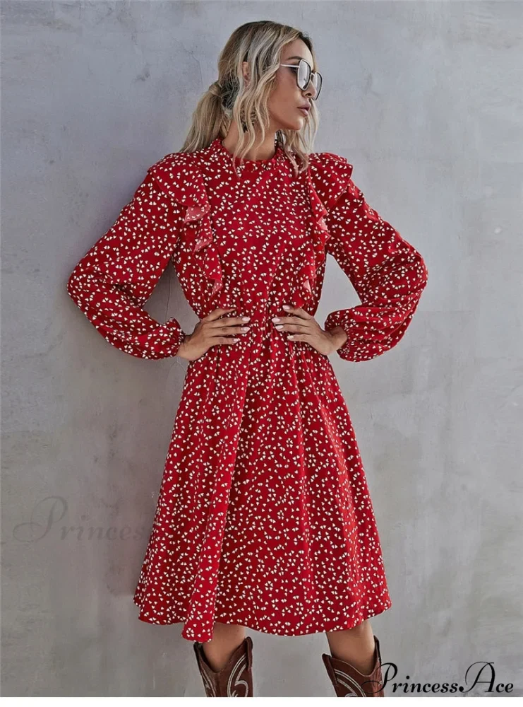 Elegant Full Sleeve High Waist Ladies Long Dress - Image 2