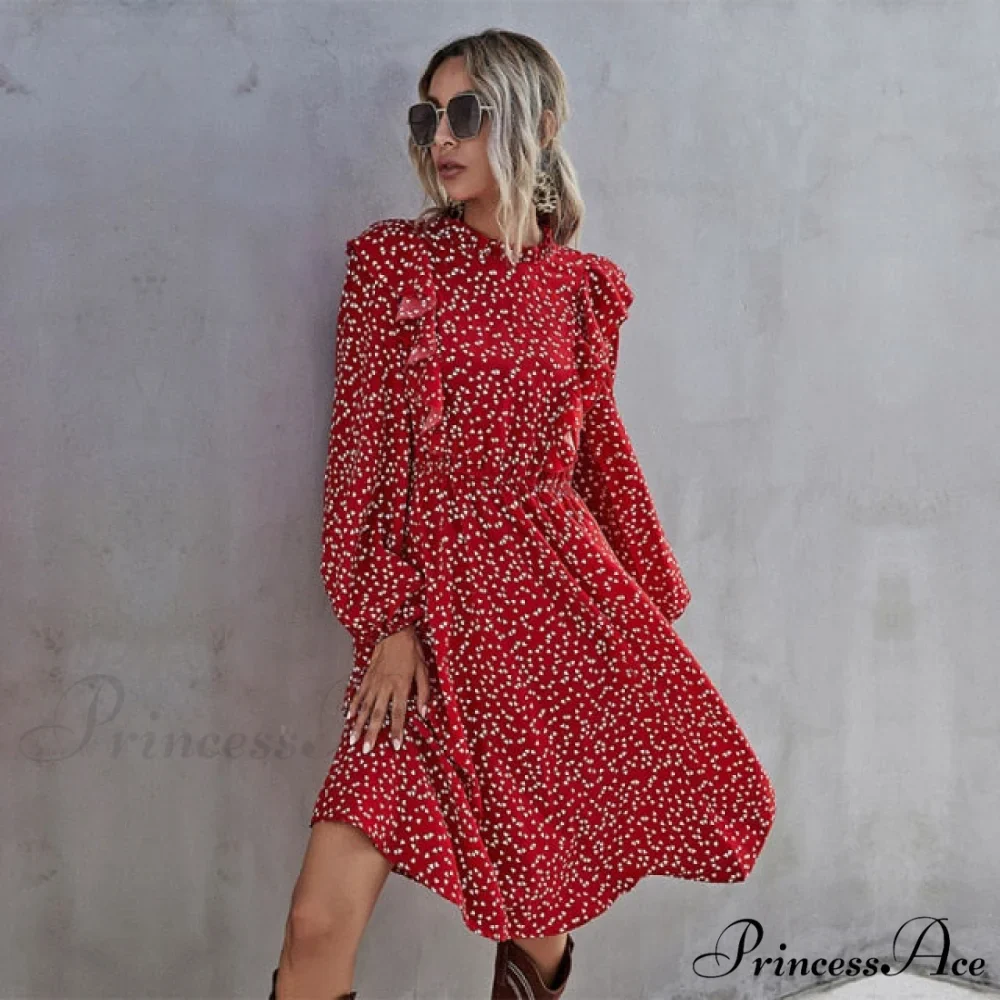 Elegant Full Sleeve High Waist Ladies Long Dress - Image 3